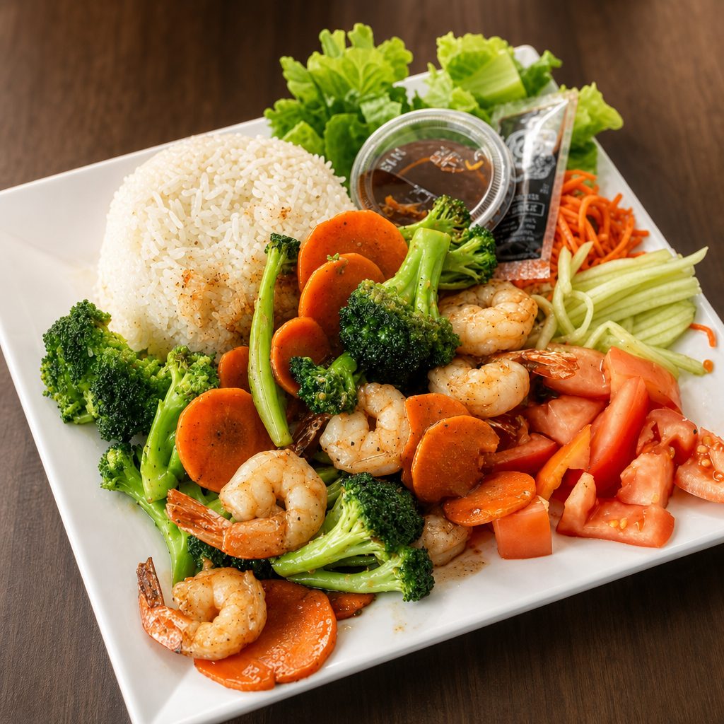 L4. Shrimp Stir Fried Plate.